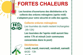 FORTES CHALEURS aménagement des horaires